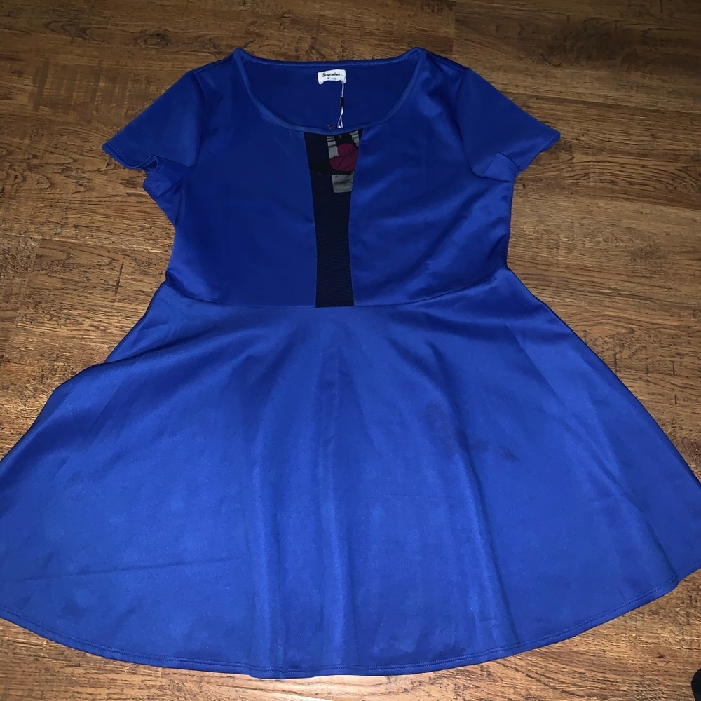 Plus skater dress 1X new w/ tags sheer bust